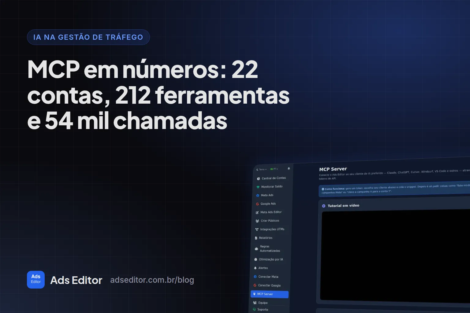MCP em números: ferramentas do servidor MCP do Ads Editor mais chamadas pelo Claude e pelo ChatGPT